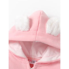 Patpat Baby Boy/Girl Clothes Cloud Design Thermal Fleece Lined Hooded Zipper Jumpsuit