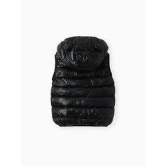 Patpat Toddler Boy/Toddler Girl Hooded Cotton-Padded Jacket Vest Light Black