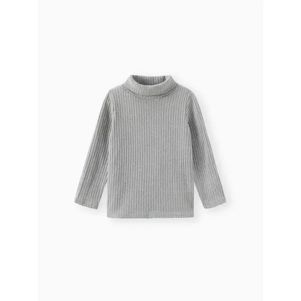 Patpat Toddler Boy/Girl Turtleneck Textured Gray