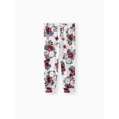 Patpat 2-piece Toddler Girl Letter Floral Print Hoodie and Pants Set