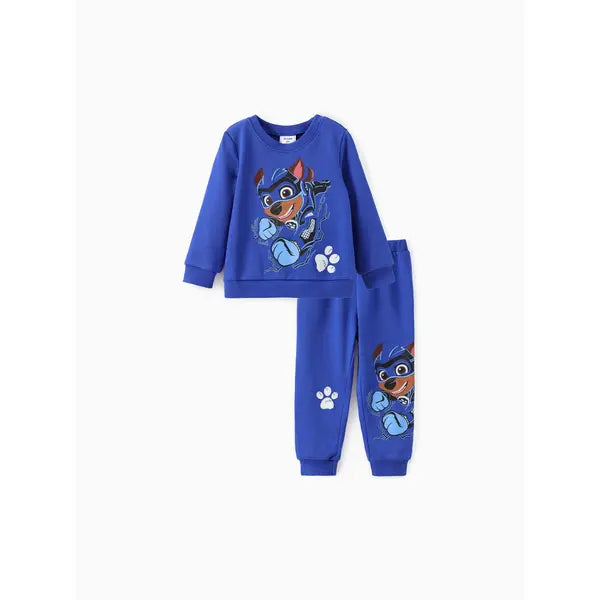 PATPAT Paw Patrol Toddler Boys/Girls 2pcs Glow in the Dark Sweatshirt and Pants Set Blue