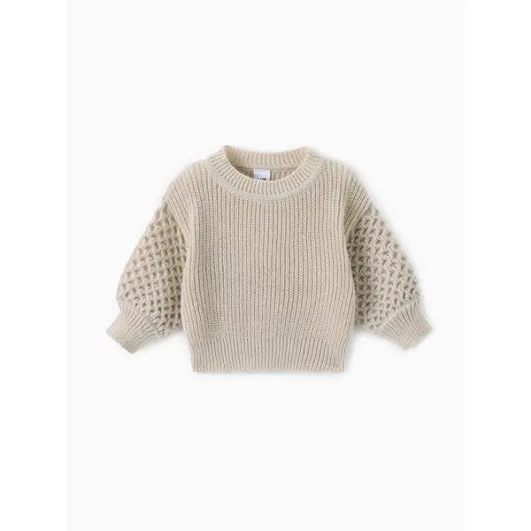 Patpat Baby/Toddler Boy/Girl Textured Sweater Apricot