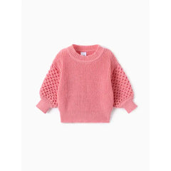 Patpat Baby/Toddler Boy/Girl Textured Sweater pink