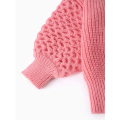 Patpat Baby/Toddler Boy/Girl Textured Sweater pink