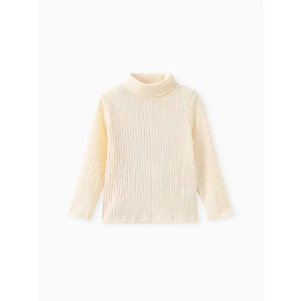 Patpat Toddler Boy/Girl Turtleneck Textured Beige