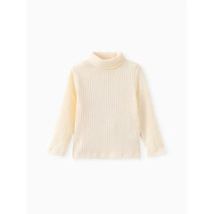 Patpat Toddler Boy/Girl Turtleneck Textured Beige