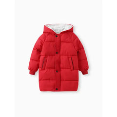 Patpat Toddler/Kid Boy/Girl Hooded Long Cotton-Padded Jacket Coat Red