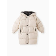 Patpat Toddler/Kid Boy/Girl Hooded Long Cotton-Padded Jacket Coat Beige