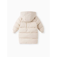 Patpat Toddler/Kid Boy/Girl Hooded Long Cotton-Padded Jacket Coat Beige