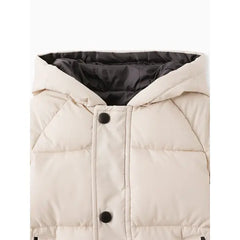 Patpat Toddler/Kid Boy/Girl Hooded Long Cotton-Padded Jacket Coat Beige