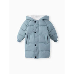 Patpat Toddler/Kid Boy/Girl Hooded Long Cotton-Padded Jacket Coat blue