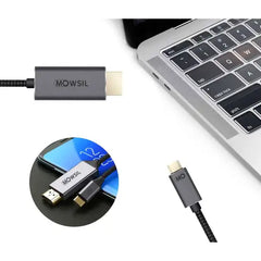 Mowsil USB Type C to HDMI Cable, USB C (Thunderbolt 3) to HDMI Converter Cable (2 Meter)