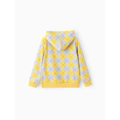 PATPAT Harry Potter Kid Girl/Boy 1pc Plaid Badge Hoodie Yellow