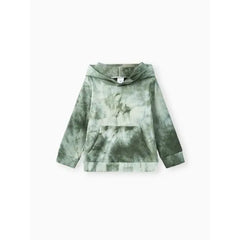 Patpat 2-piece Toddler Girl/Boy Tie Dye Hoodie Sweatshirt and Pants Set Green