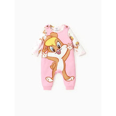 Looney Tunes Baby Boy/Girl Character Graphic Print Top or Jumpsuit Pink