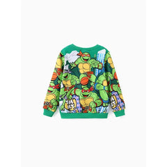 Patpat Teenage Mutant Ninja Turtle KID/Toddler Boys 1pc TMNT Character Print Long-sleeve Sweatshirt