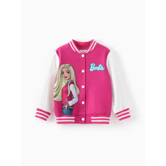PATPAT Barbie Outfit Toddler/Kids Girls Naia™ Letter Print Colorblock Lightweight Bomber Jacket reseo