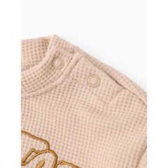 Patpat Looney Tunes Baby Boy/Girl 2pcs Character Embroidered Long-sleeve Knitted Top And Pants Set Brown