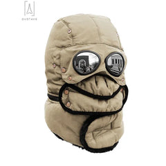 Gustave Winter Trapper Hat with Glasses – Thermal Face Mask, Neck Warmer & Earflaps for Skiing, Hunting & Outdoor Activities