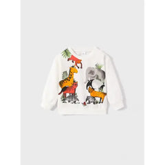 Patpat 2pcs Toddler Boy Animal Pattern Patch Pocket Set white