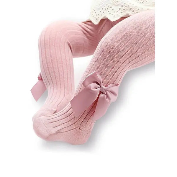 PATPAT Baby / Toddler / Kid Bowknot Solid Tights Pink