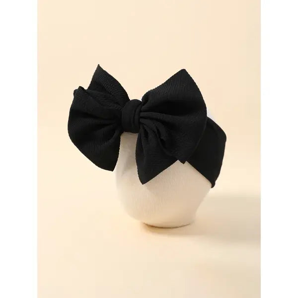 PATPAT Solid Bowknot Headband for Girls dark mint black