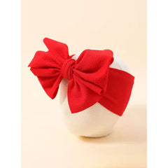 PATPAT Solid Bowknot Headband for Girls dark mint red