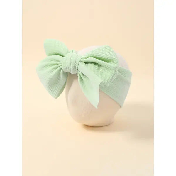 PATPAT Solid Bowknot Headband for Girls dark mint green