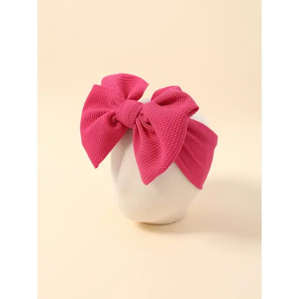 PATPAT Solid Bowknot Headband for Girls dark pink