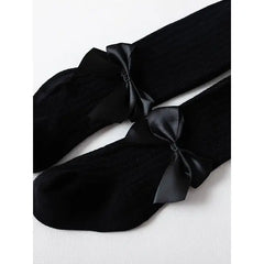 Baby / Toddler / Kid Solid Bowknot Stockings Black