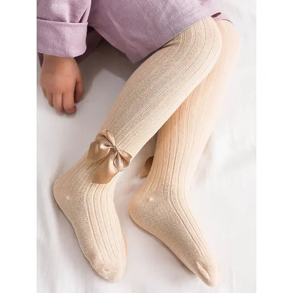 Baby / Toddler / Kid Solid Bowknot Stockings Khaki