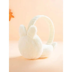 PATPAT Toddler / Kid Winter Rabbit Earmuffs Warm Plush Foldable Outdoor Ear Warmers Ear Muffs white
