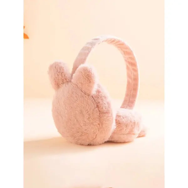 PATPAT Toddler / Kid Winter Rabbit Earmuffs Warm Plush Foldable Outdoor Ear Warmers Ear Muffs pink