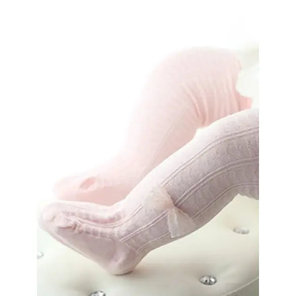 PATPAT Baby / Toddler Comfy Bow Decor Tights for Girls Pink