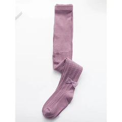 PATPAT Baby / Toddler Comfy Bow Decor Tights for Girls Purple