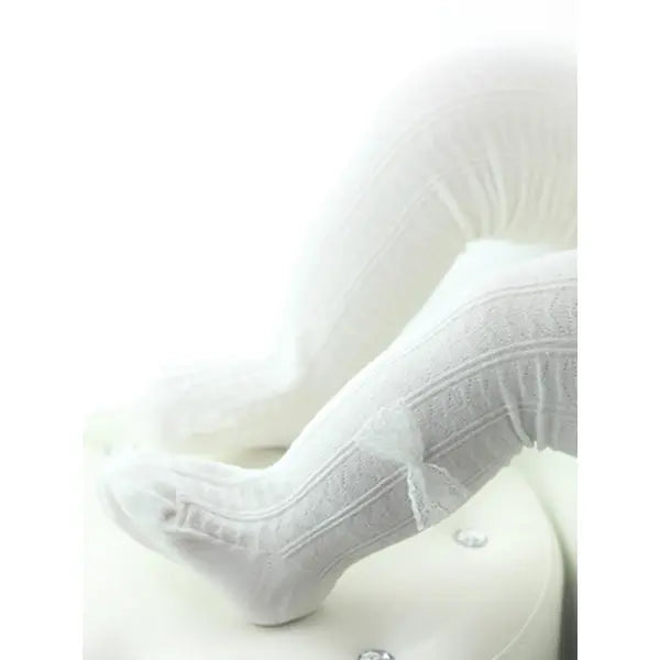 PATPAT Baby / Toddler Comfy Bow Decor Tights for Girls White