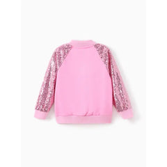 PATPAT Disney Mickey and Friends Toddler/Kid Girl 1pc Minnie Mouse/Daisy Duck Character Print Sequin Longsleeves Jacket Pink