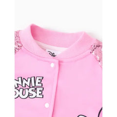 PATPAT Disney Mickey and Friends Toddler/Kid Girl 1pc Minnie Mouse/Daisy Duck Character Print Sequin Longsleeves Jacket Pink