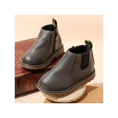 Patpat Toddler / Kids Classic Solid Casual Vintage Boots grey