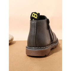 Patpat Toddler / Kids Classic Solid Casual Vintage Boots grey