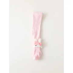 PATPAT Baby / Toddler / Kid Cartoon Rabbit Decor Solid Color Pantyhose Tights White
