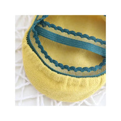 PATPAT Baby / Toddler Stylish Solid Lace Trim Socks Light Yellow