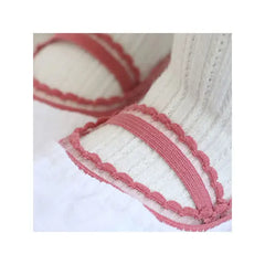 PATPAT Baby / Toddler Stylish Solid Lace Trim Socks White