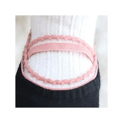 PATPAT Baby / Toddler Stylish Solid Lace Trim Socks Light pink