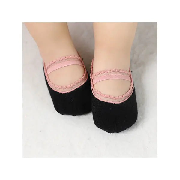 PATPAT Baby / Toddler Stylish Solid Lace Trim Socks Light pink