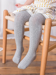 PATPAT Baby / Toddler Girl Casual Solid Knitted Warm Pantyhose Light grey