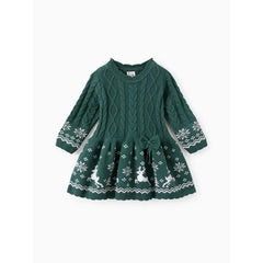 Patpat Baby Girl Christmas Sweet Dress green