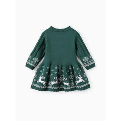 Patpat Baby Girl Christmas Sweet Dress green