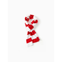 PATPAT 1-Piece Family Matching Classic Red Striped Scarf Audlt