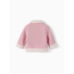 PATPAT Toddler Girl/Boy Lapel Collar Zipper Fuzzy Berber Fleece Coat Pink